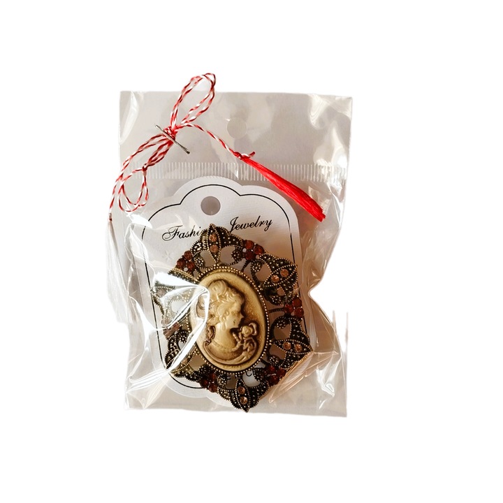 Златна брошка камея Марцисор модел 8