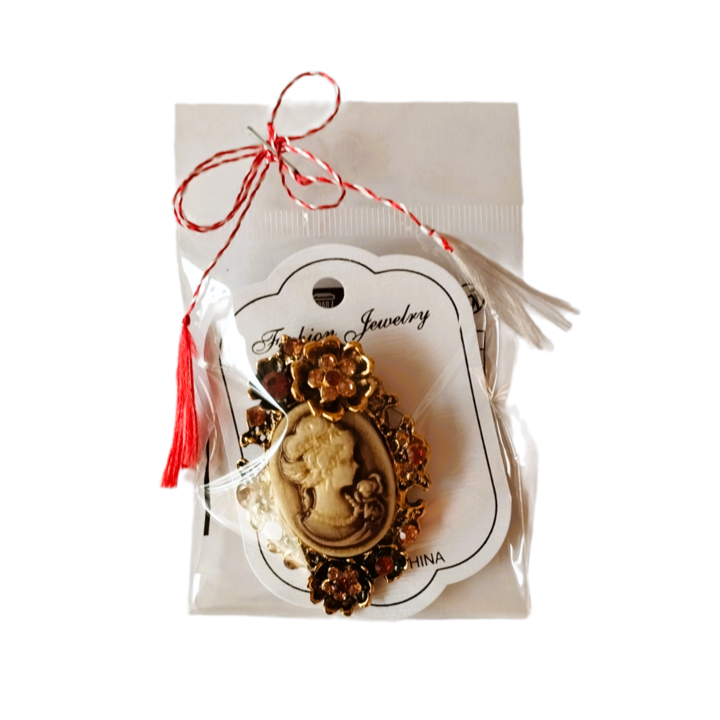 Златна брошка камея Марцисор модел 7