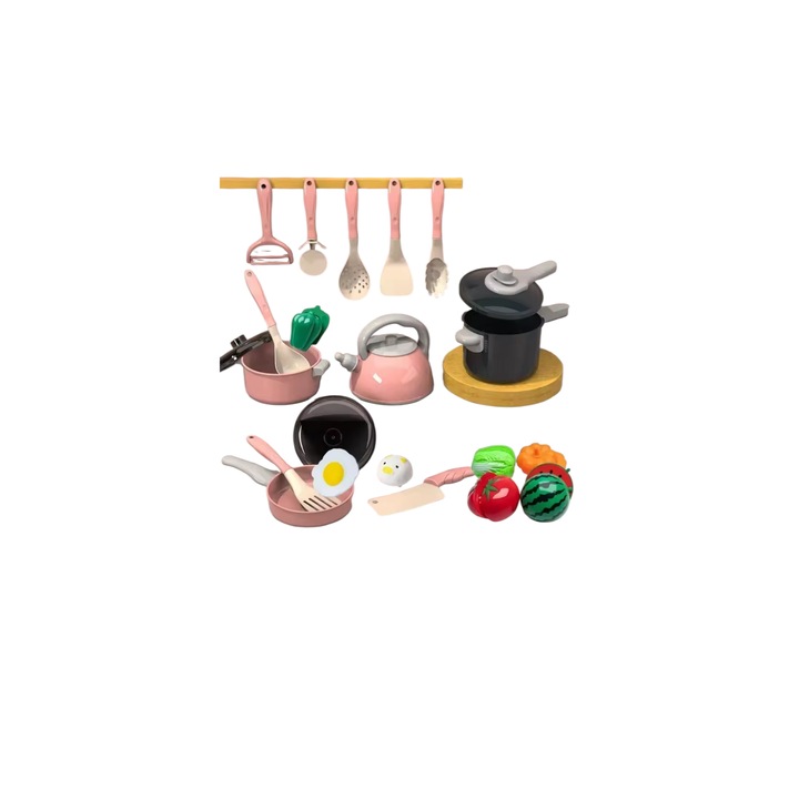 Set de ustensile de bucatarie pentru fetite, 28 pcs