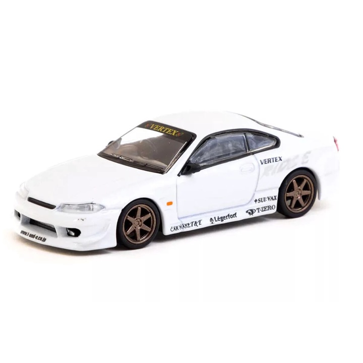 Модел на автомобил Vertex Nissan Silvia S15 White 1:64 Tarmac