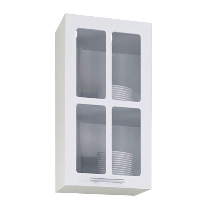 Corp bucatarie superior MDF vopsit ultralucios, Badenmob, seria IRIS, 30.01x68x32cm, Alb