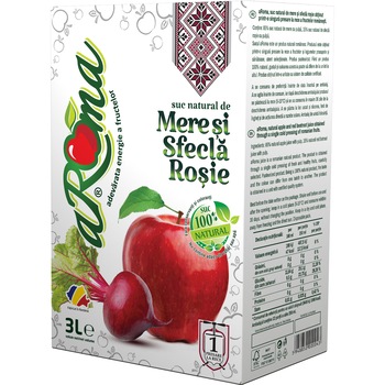 Suc natural de mere si sfecla rosie, aRoma, 3L Suc natural de mere si sfecla rosie, aRoma, 3L