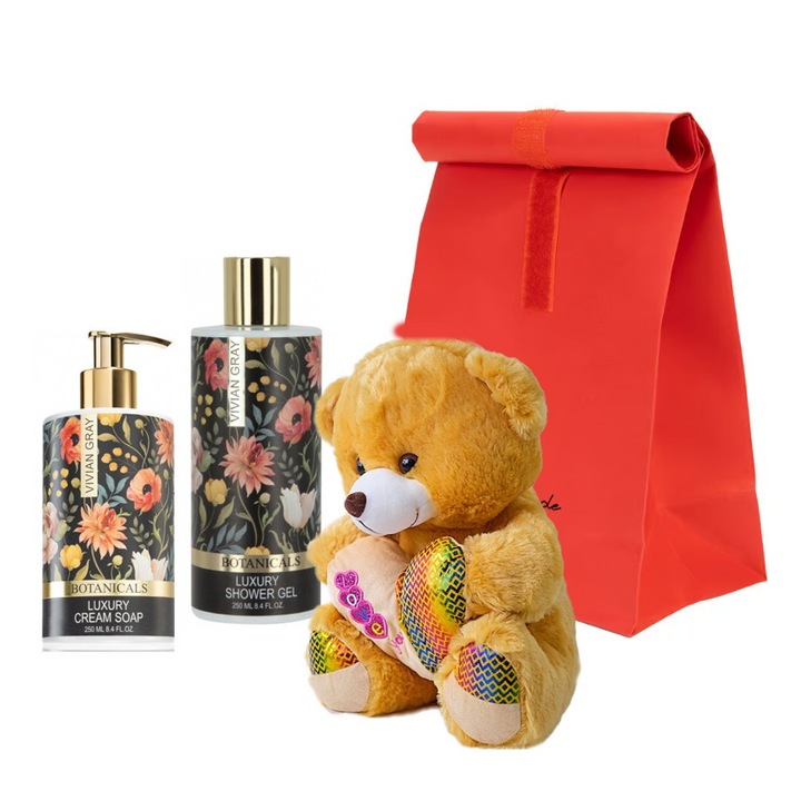 Aromurs szett mackóval, folyékony szappannal, 250 ml és tusfürdővel, 250 ml