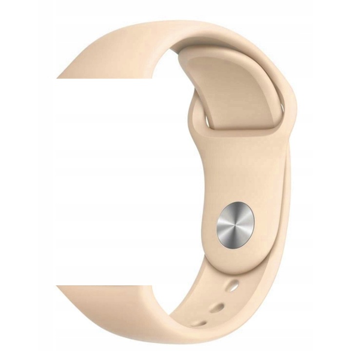 idealSTORE szilikon óraszíj 22 mm széles, puha anyag, univerzális modell, teleszkópos rögzítés, lazac arany színű
