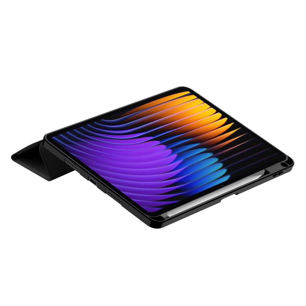 Husa pentru Xiaomi Pad 7 / 7 Pro Soft Shell cu functie wake-up/sleep si compartiment pentru stylus tip stand - Negru