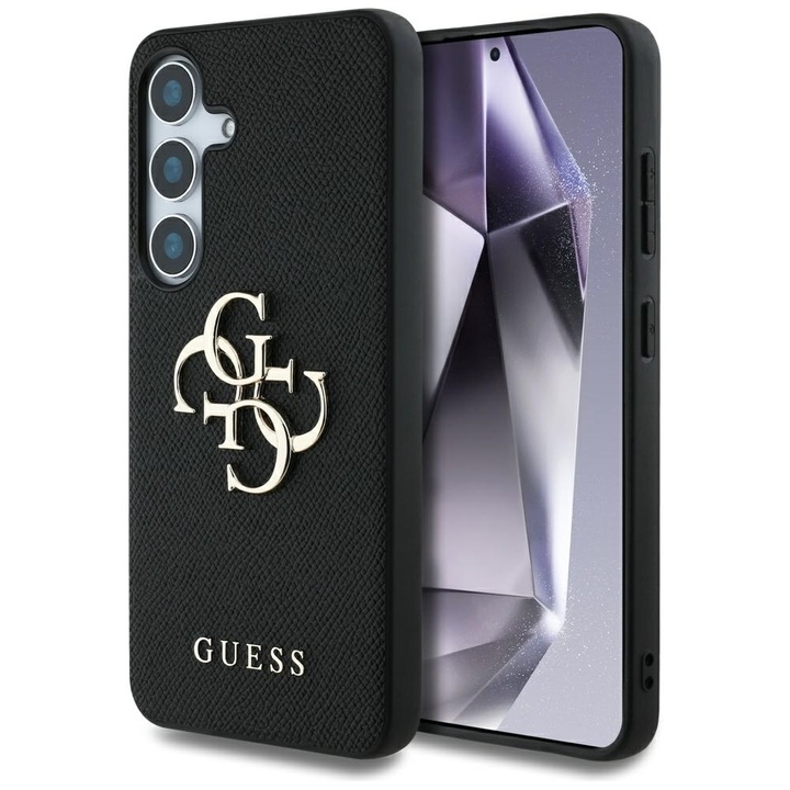 Премиум калъф за Samsung Galaxy S25+ за серия Guess Elegance - черен