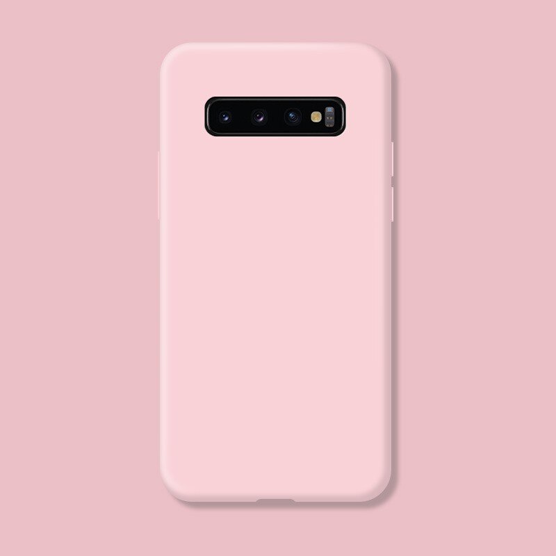 Husa protectie compatibila cu Samsung Galaxy S10 Liquid Silicone Case Roz