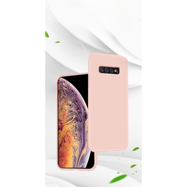 Husa protectie compatibila cu Samsung Galaxy S10 Liquid Silicone Case Roz
