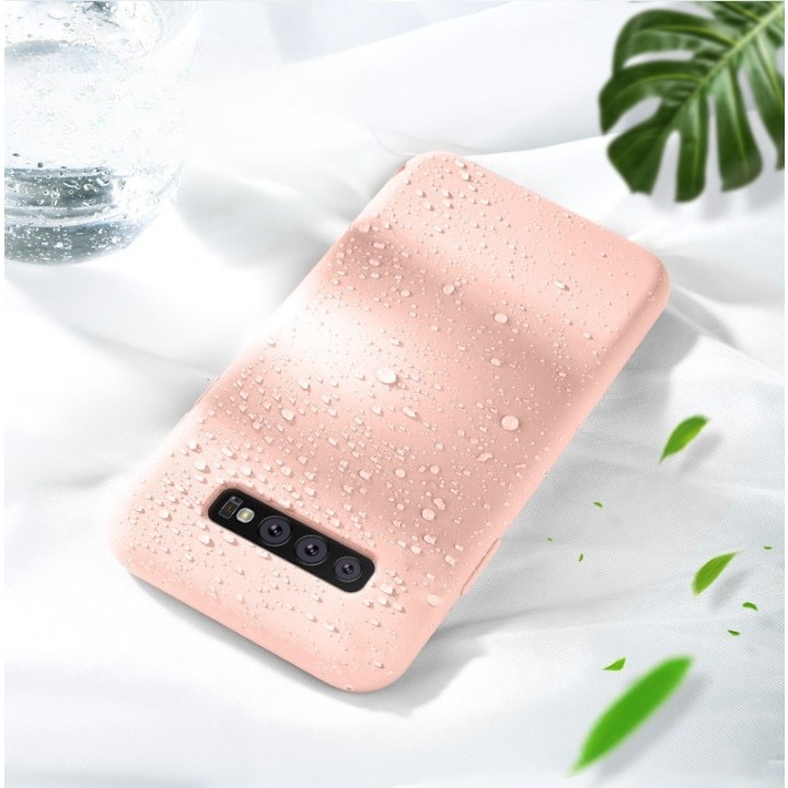 Husa protectie compatibila cu Samsung Galaxy S10 Liquid Silicone Case Roz