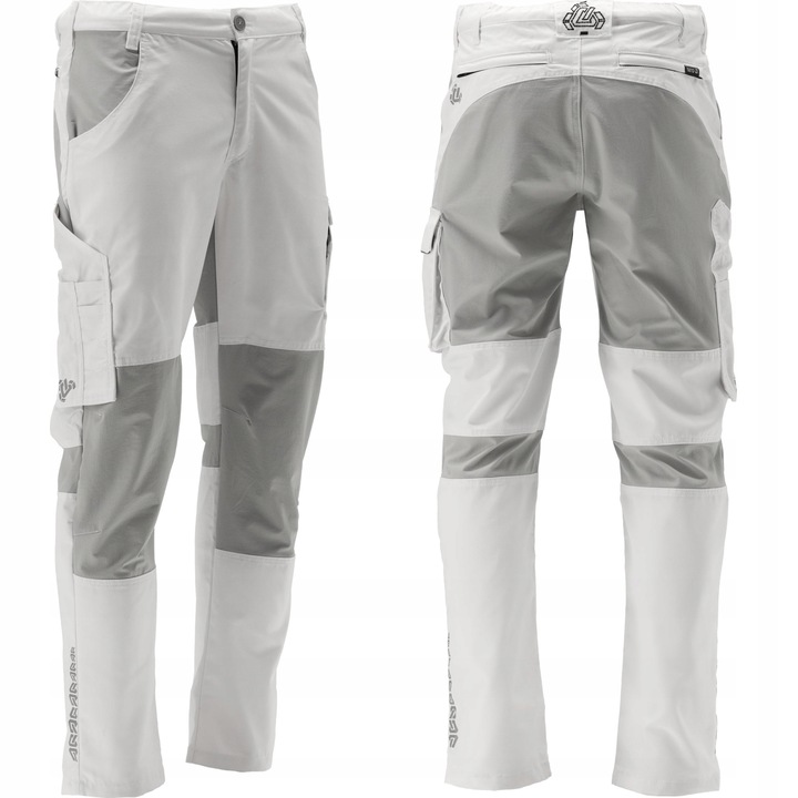 Yato SERWAL munkanadrág, 4 irányban sztreccs elasztán, 11 zseb, fehér-szürke, pamut-poliészter, 3XL