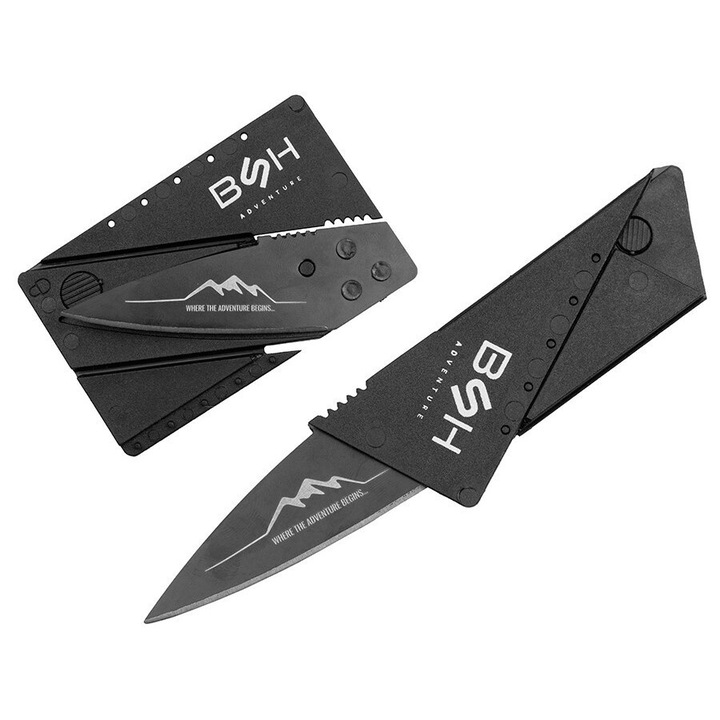 Cutit pliabil, BSH, negru, 85x55mm