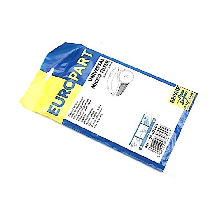 Micro-Filtru universal pentru aspirator, 255 x 202 mm