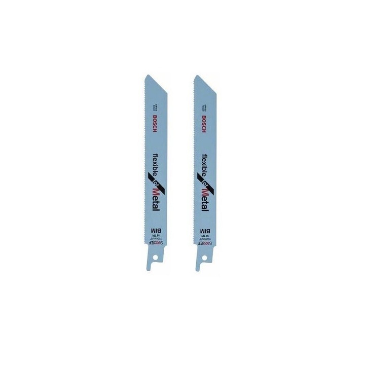Set 2 panze fierastrau sabie, Bosch S922EF Flexible for Metal, 150mm