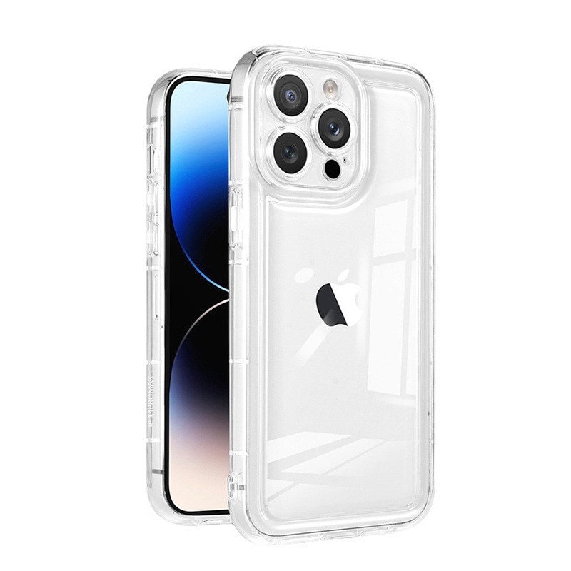 Husa de protectie Flippy, Airbag Shock Absorption, TPU, pentru Apple iPhone 13 Mini, Transparent