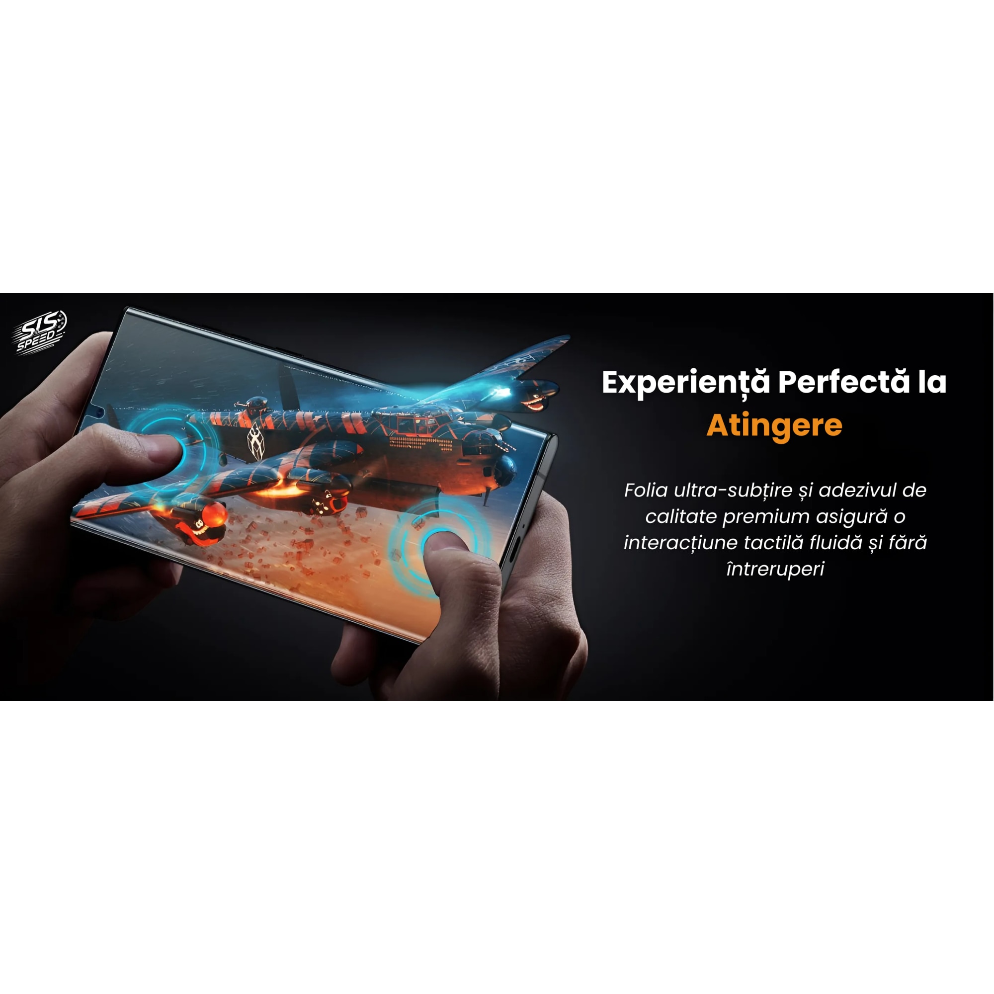 Set 2 Folii Transparent Glass, Amprenta Functionala, Sticla Securizata, Compatibil cu Samsung S24 Ultra, Ez Fit instalare usoara cu EASYAPP pentru indepartarea prafului, SLSpeed, Anti-zgarieturi, Anti-amprenta, anti-explozie, Anti-soc