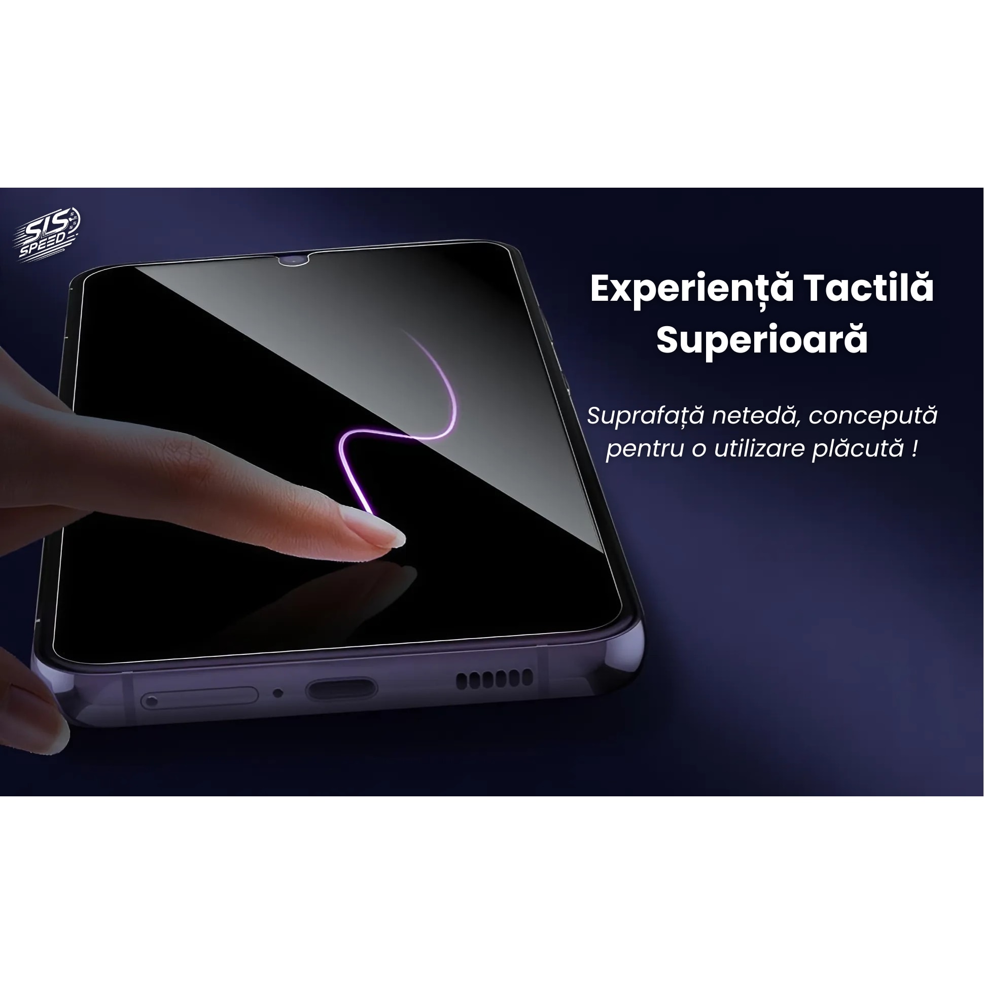 Set 2 Folii Transparent Glass, Amprenta Functionala, Sticla Securizata, Compatibil cu Samsung S24 Ultra, Ez Fit instalare usoara cu EASYAPP pentru indepartarea prafului, SLSpeed, Anti-zgarieturi, Anti-amprenta, anti-explozie, Anti-soc