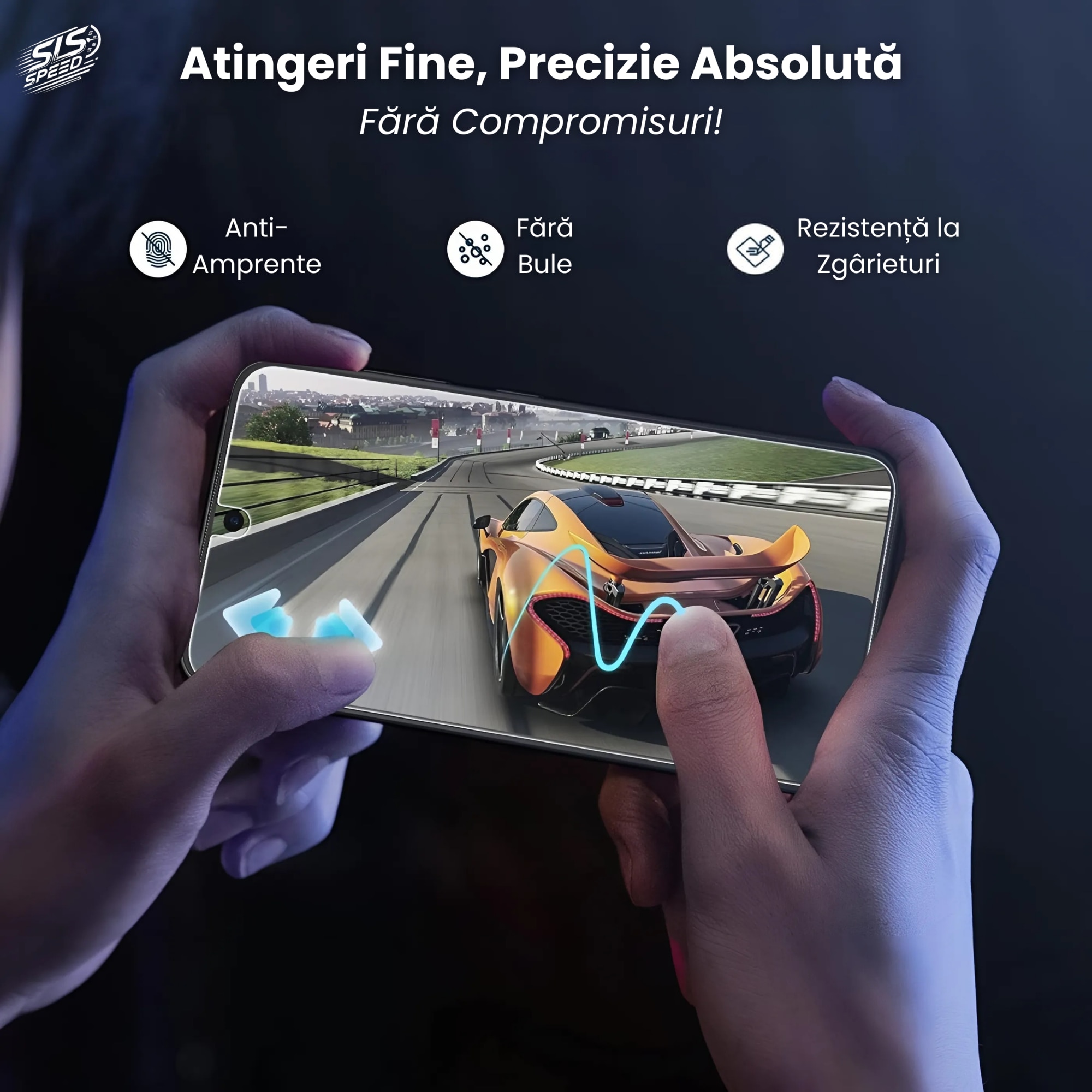 Set 2 Folii Transparent Glass, Amprenta Functionala, Sticla Securizata, Compatibil cu Samsung S24 Ultra, Ez Fit instalare usoara cu EASYAPP pentru indepartarea prafului, SLSpeed, Anti-zgarieturi, Anti-amprenta, anti-explozie, Anti-soc