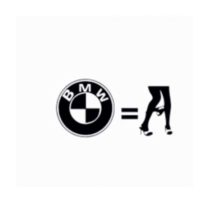 Стикер за автомобилна гума BMW Dropper, 26, 1 см, бял