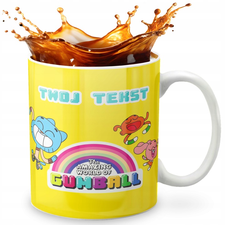 Персонализирана керамична чаша World Case, 330 мл, дизайн Gumball, възможност за добавяне на име