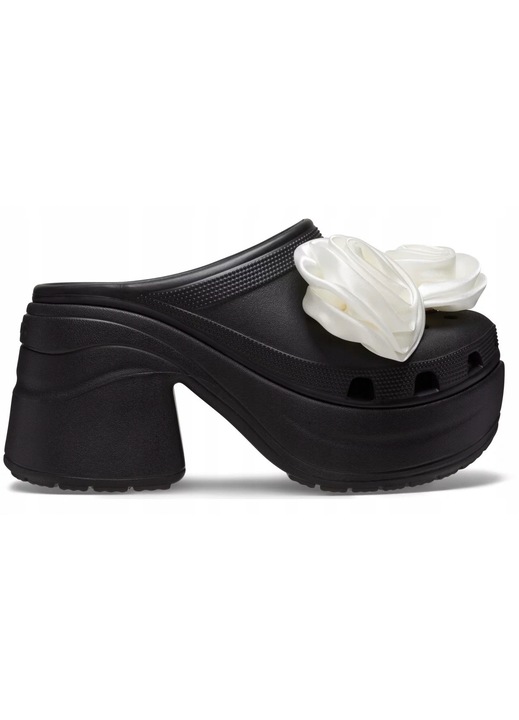 Női klumpa, Crocs, Siren Rosette 210367 Clog, Fekete, Fekete, 38-39