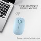 Mouse Wireless 2.4Ghz, Ultra Responsive Onix HAVIT, 1600 DPI, din ABS, cu Baterie AA, Sky Blue