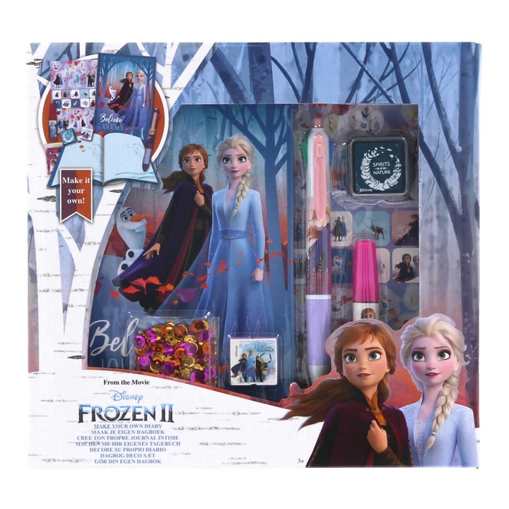 Set creativ propriul tau jurnal Frozen Multicolor
