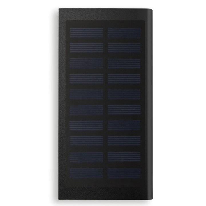 Powerbank napelemes külső akkumulátor 8000 mAh fekete