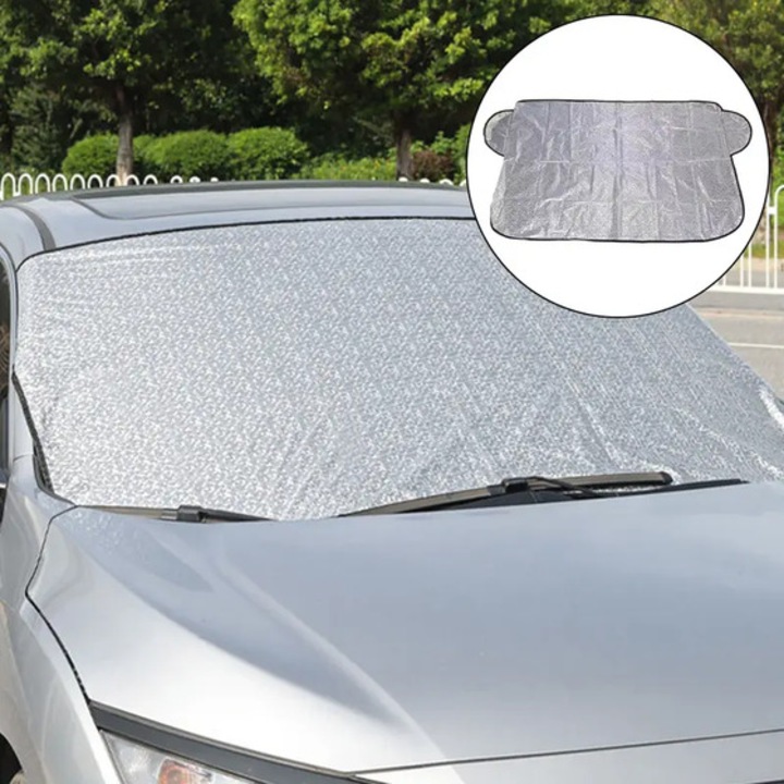 Parasolar Auto, Protectie UV si Zapada, Universal, Iarna, Vara