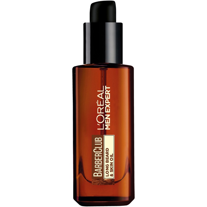 Ulei de ingrijire pentru barba si ten L'Oreal Paris Men Expert Barber Club, hidrateaza, fortifica si calmeaza, potrivit pentru utilizarea zilnica, 30 ml