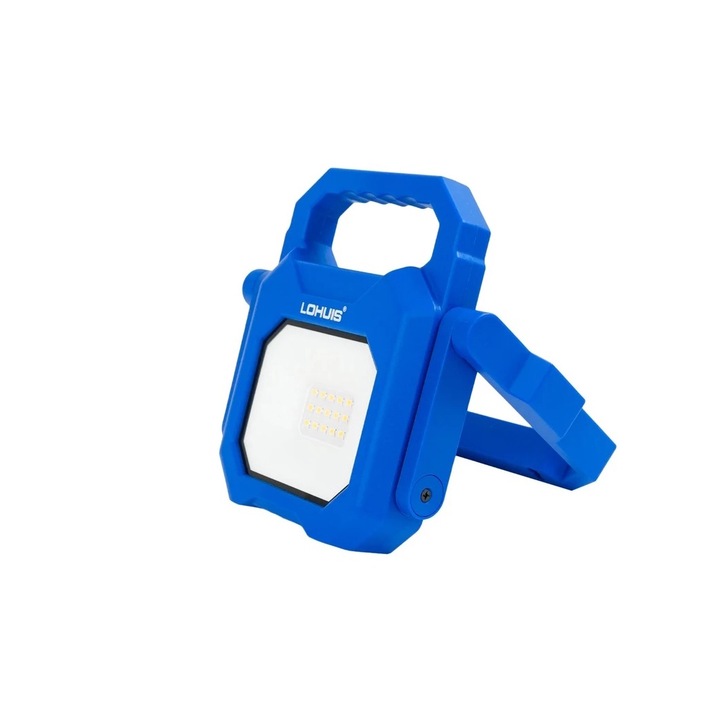 Lampa de Lucru LED Lohuis, 6W, 800 lm, acumulator, maner pliabil si baza magnetica, ideala pentru Interior/Exterior, IP54