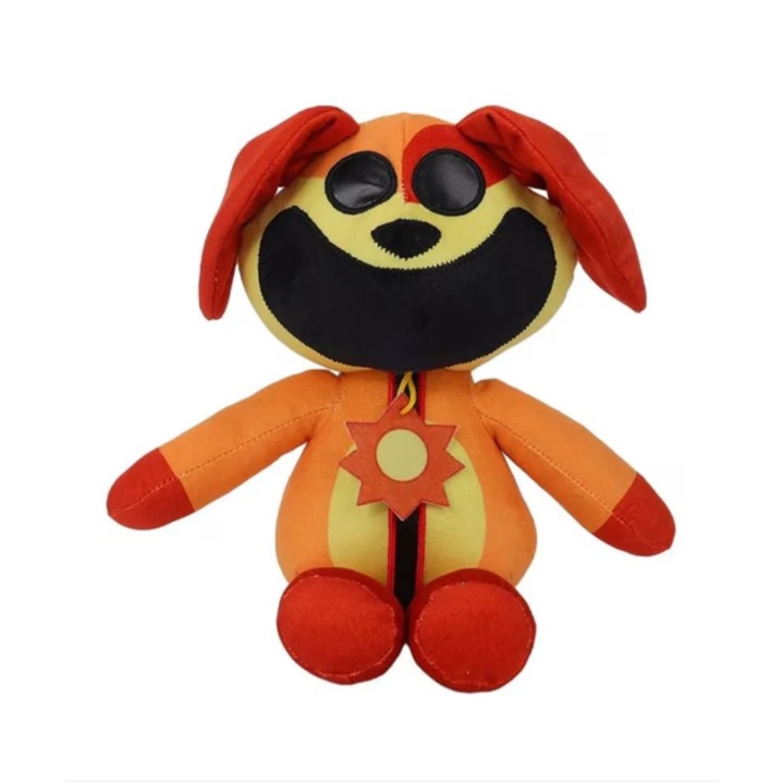 Jucarie de plus DogDay, The Smiling Critters, VICTINY® Creaturi Zambitoare, portocaliu, 24/30 cm