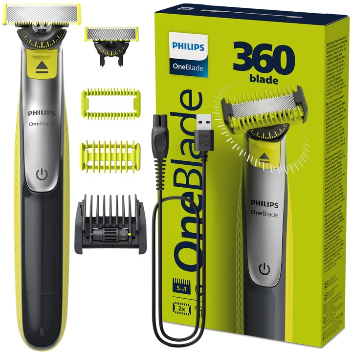 Водоустойчива самобръсначка за коса и брада Philips OneBlade QP2834/23