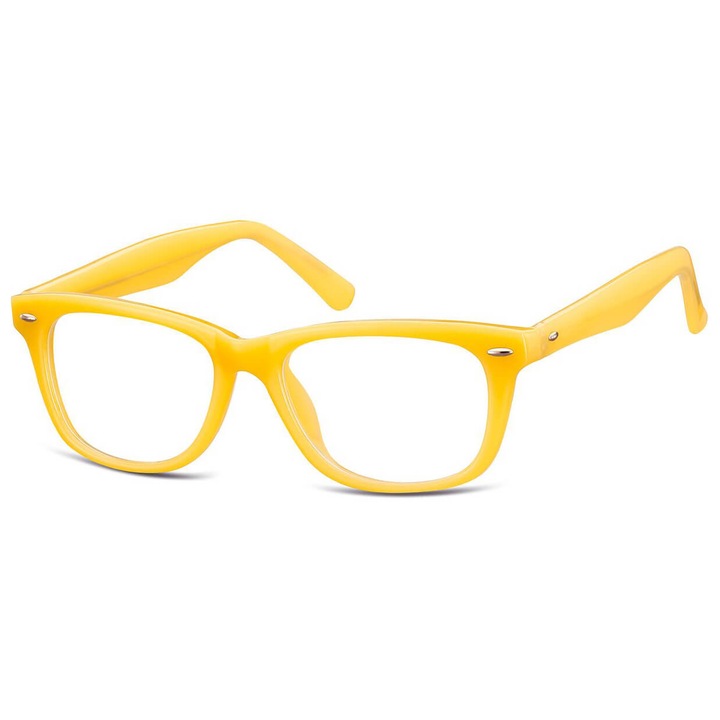 Rame ochelari pentru copii, Sunoptic, PK10B, optiuni de lentile, galben, 11.5x3.9cm, set cu husa si laveta