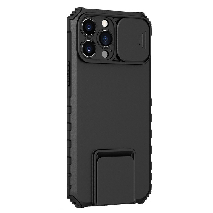 Tok Apple iPhone 12-hez, szilikonból, Evolium, fekete
