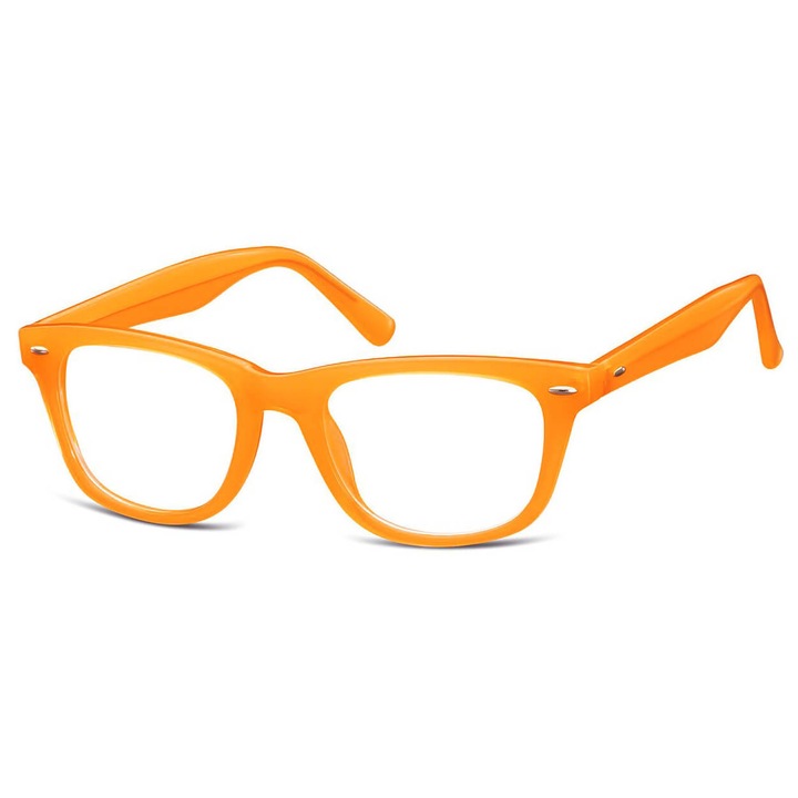Rame ochelari pentru copii, Sunoptic, PK10B, optiuni de lentile, portocaliu, 11.5x3.9cm, set cu husa si laveta