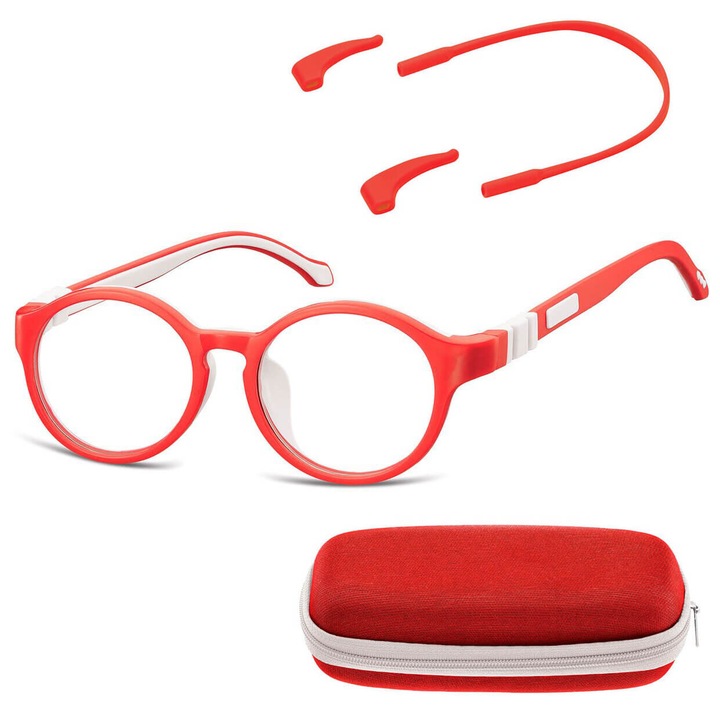 Ochelari pentru copii, Sunoptic, model K8D, rosu