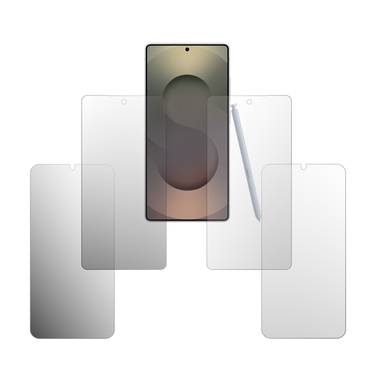 Set 4X Folie Protectie Ecran Folie24, pentru Samsung Galaxy S25 Ultra, 2X Ultra-Clear + 2X Mate, Acoperire Full-Display si Case-Friendly, Adezive, Flexibile cu Auto Regenerare