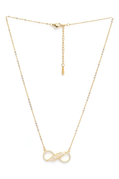 Avant-Garde Paris, Colier cu cristale Infinity Spark, Auriu, Transparent