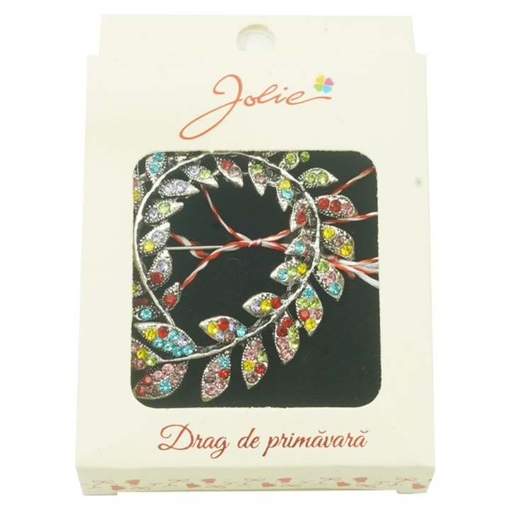 Brosa Multicolora Jolie model Cerc Frunze