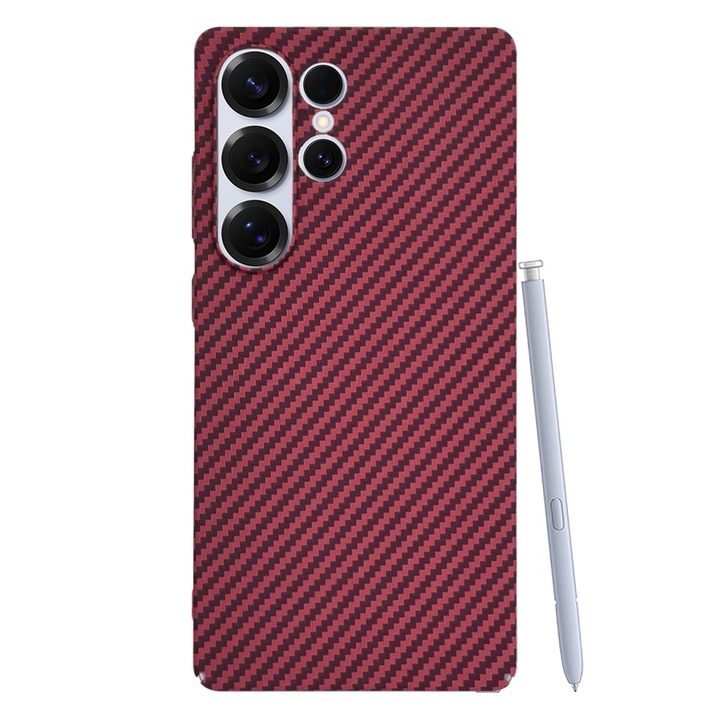 Husa pentru Samsung Galaxy S25 Ultra - Techsuit Carbonite FiberShell - Red
