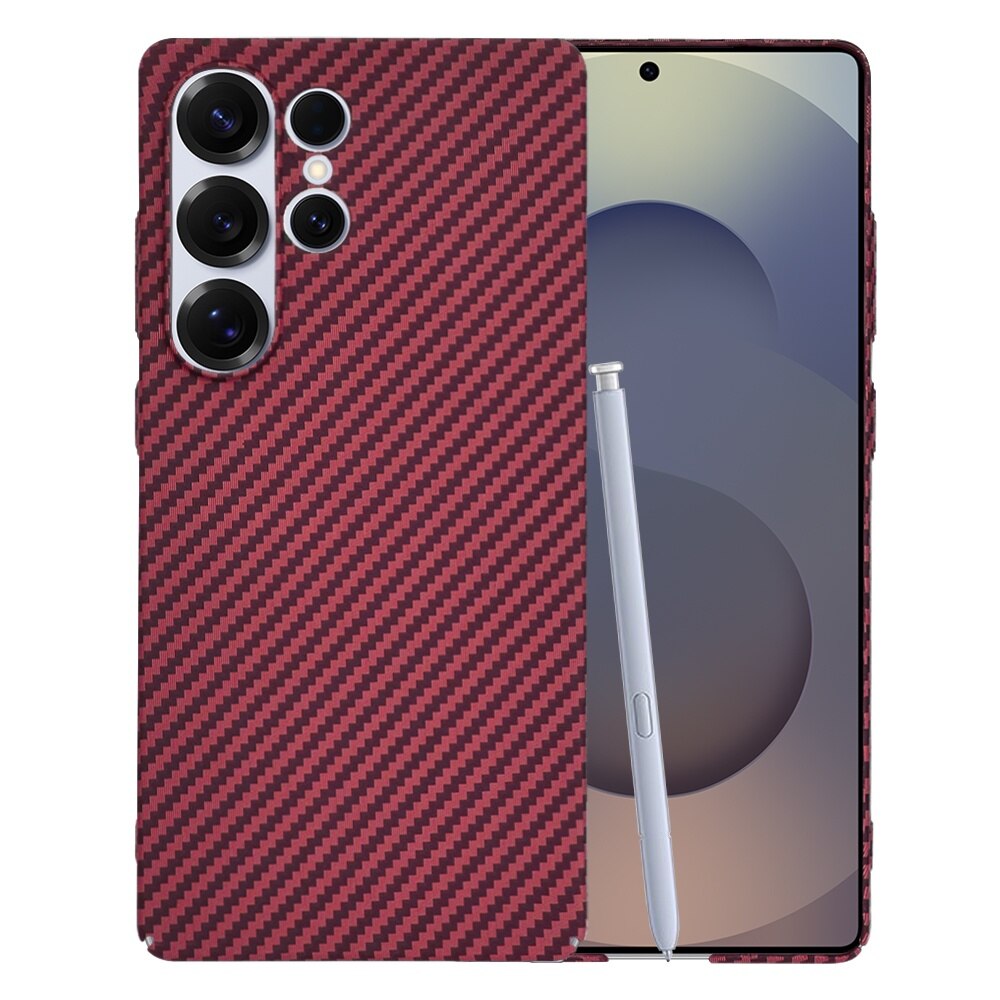 Husa pentru Samsung Galaxy S25 Ultra - Techsuit Carbonite FiberShell - Red