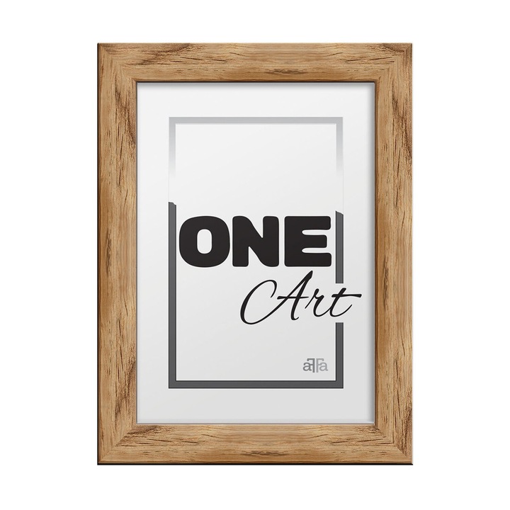 Hekla classic képkeret 10x15 cm, MDF natúr tölgy furnérral, íróasztallal