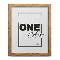 Rama foto, rama tablou, rama pentru postere, afise sau obiecte decorative – dimensiuni 40x50 cm – din MDF cu furnir de stejar natural si plexiglas – suport pentru perete inclus – stejar