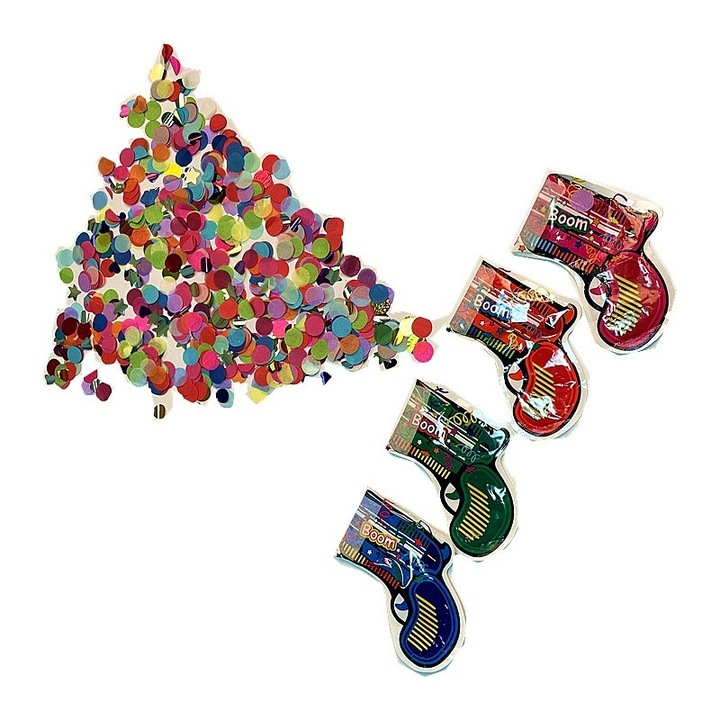 Пистолет за парти конфети, Cyrax, 14x16 см, многоцветен