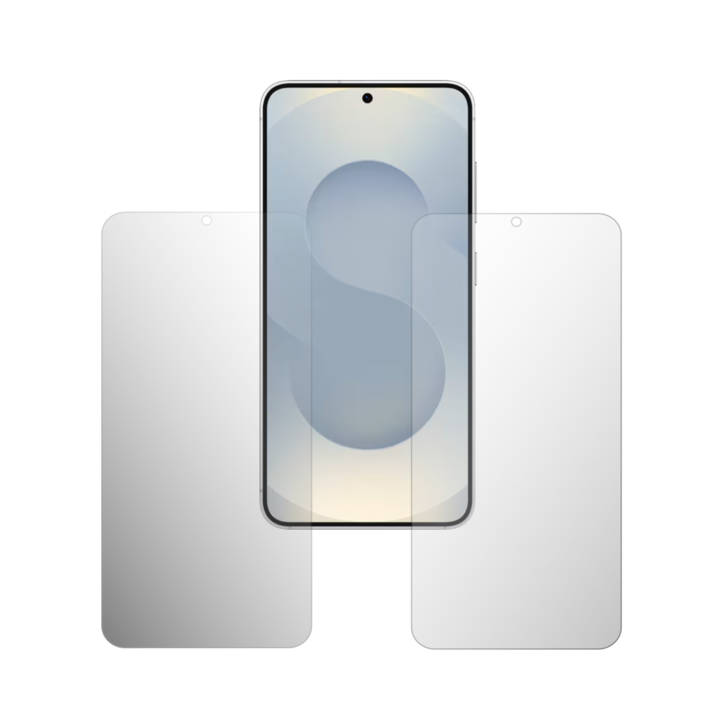 Set 2X Folie Protectie Ecran Folie24, pentru Samsung Galaxy S25+ Plus, 1X Ultra-Clear + 1X Mata, Acoperire Totala Full-Display, Adezive, Flexibile cu Auto Regenerare