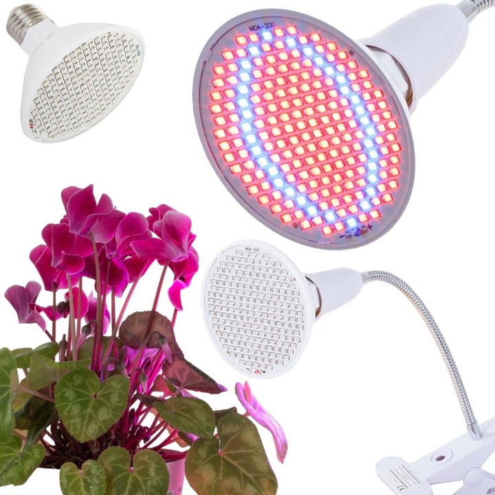 Lampa de crestere pentru plante, Verk Group, 200 LED, 20W, alb, 30x46cm