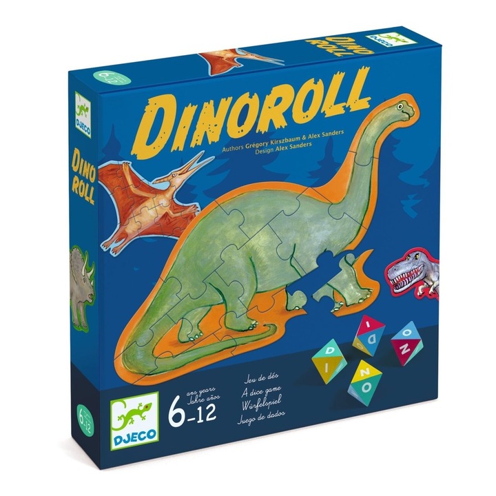 Игра със зарове Dinoroll Pyramid, Djeco