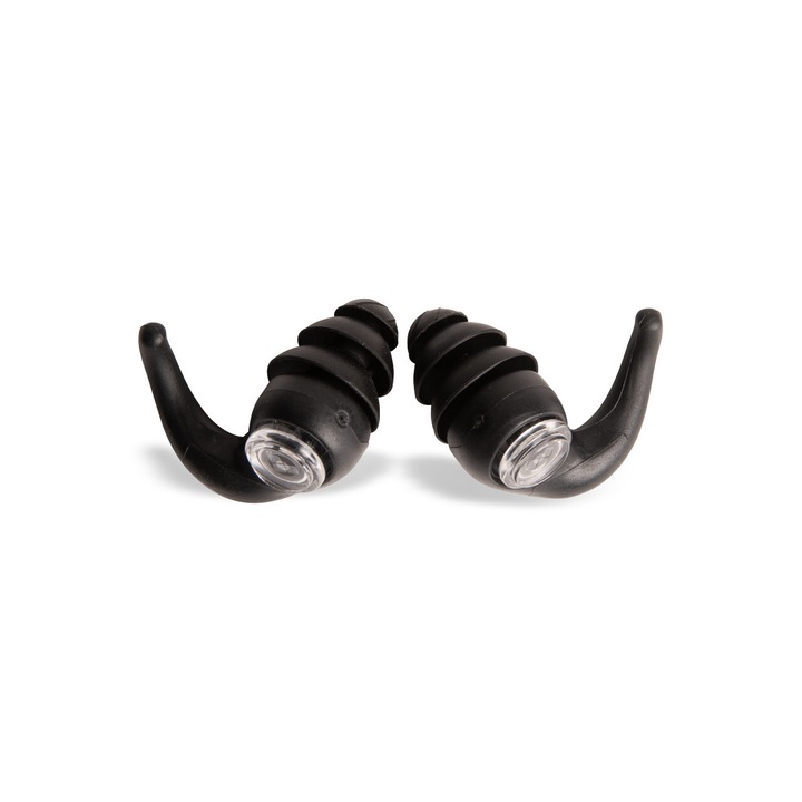 Set 2 dopuri de urechi pentru inot, Arena Earplug Pro, negru, silicon, 8x15cm