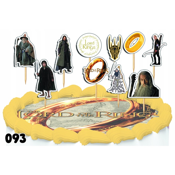 Топер за торта Dodo, комплект от 10 части, многоцветен, 9 см, вдъхновен от истории и игри