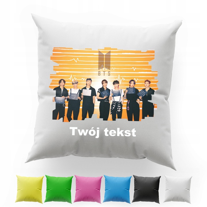 Персонализирана декоративна възглавница, World Case, 40x40см, многоцветна, памучна материя